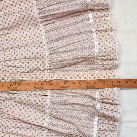 Vintage Jessica's Gunnies Gunne Sax Button Front Prairie Skirt Size 5 23" Waist - Picture 10 of 10